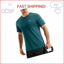 Men's Workout Breathable T-Shirts Dry Fit UPF 50 Sun Shirts Quick Dry Cooling T
