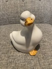 Ceramic Duck Figurine Collectible White with Yellow Country themed Cottage core — photo 5