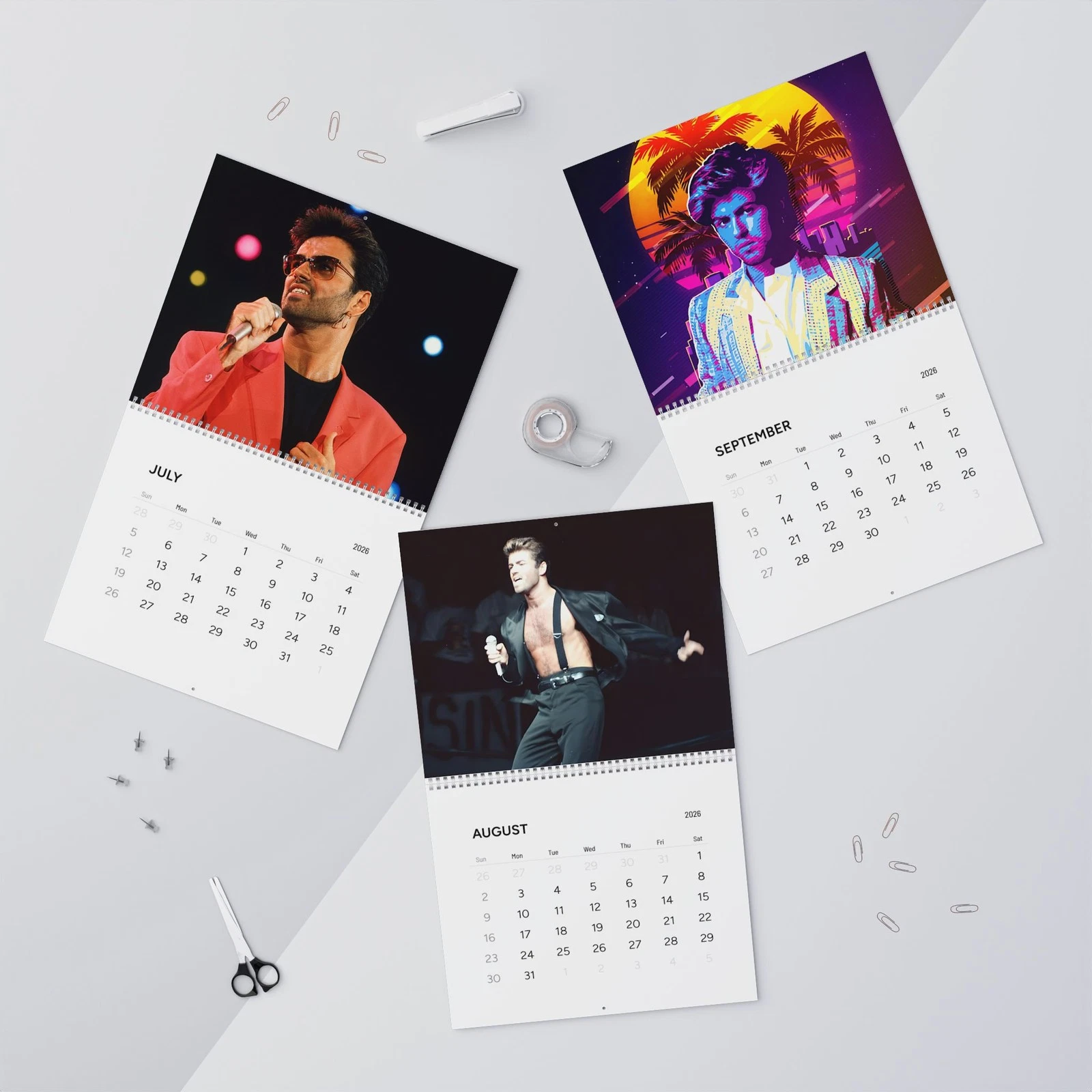 George Michael Wall Calendar 2026