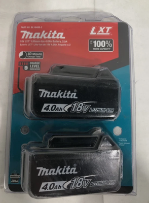 #ad Makita 18V LXT 4.0Ah Lithium Ion Battery 2 Pack BL1840B $85.00