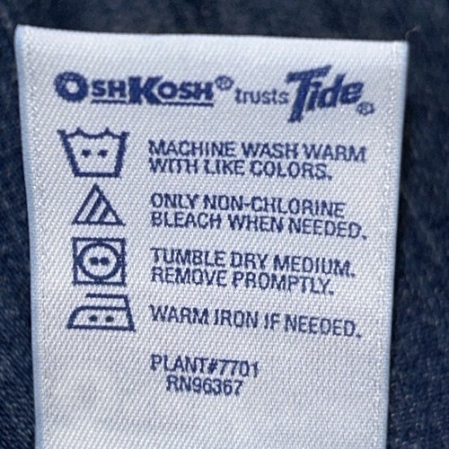 Vintage Oshkosh Bgosh Babygirl 3 Mice Blue Jean Denim Dress Sz 18 Mo - Picture 5 of 11