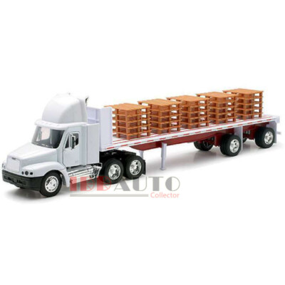 NEW RAY FREIGHTLINER CENTURY CLASS S/T with PALLETS 1/32 WHITE 10593 