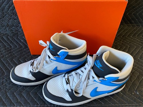Nike Prestige IV 4 Hi US Mens Size 8 High Top 584614-044 White Black Blue - Picture 2 of 12