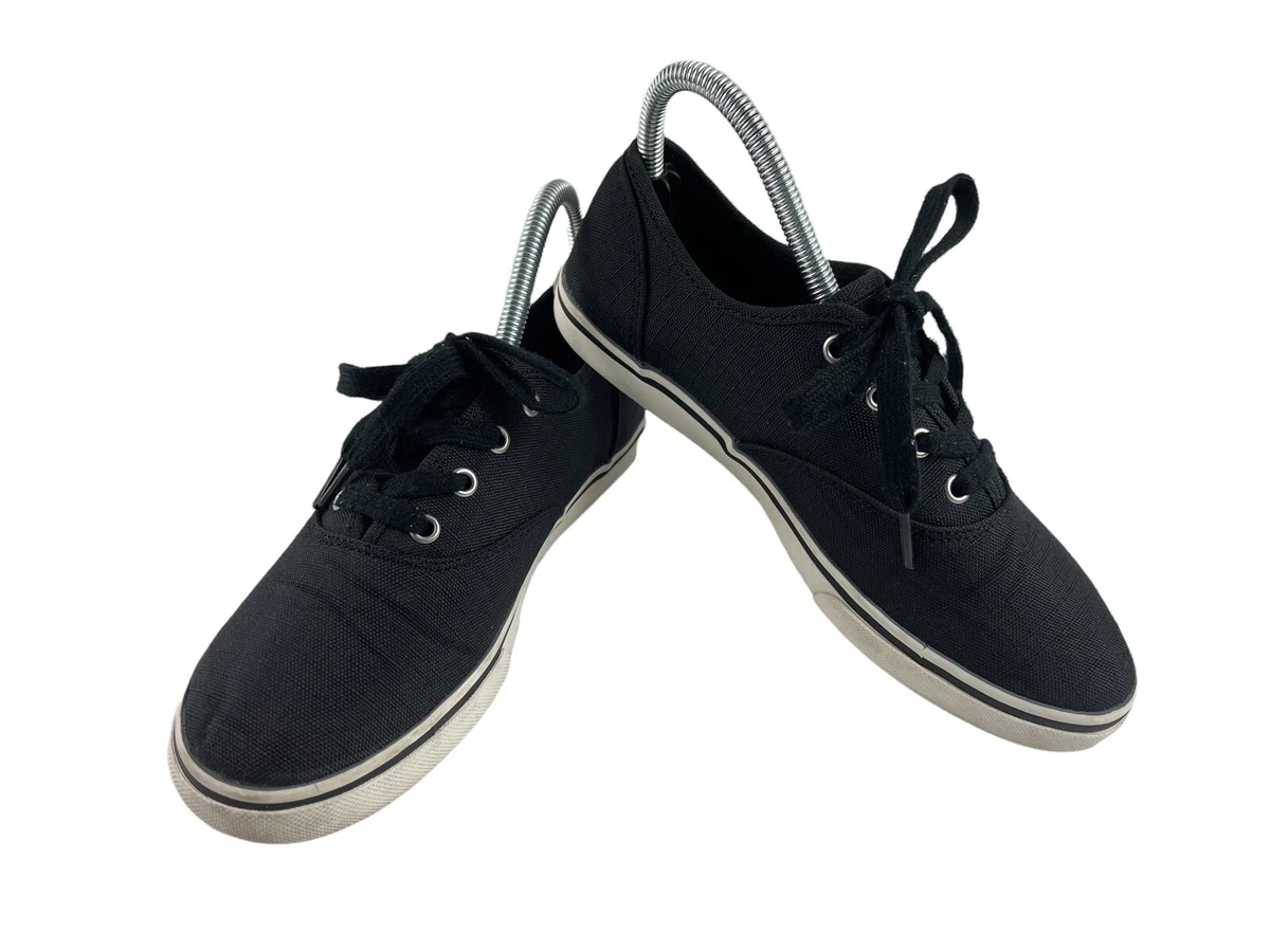 Lauren Ralph Lauren Jaelyn Womens Shoes Black 7B Canvas Comfort Casual  Sneakers