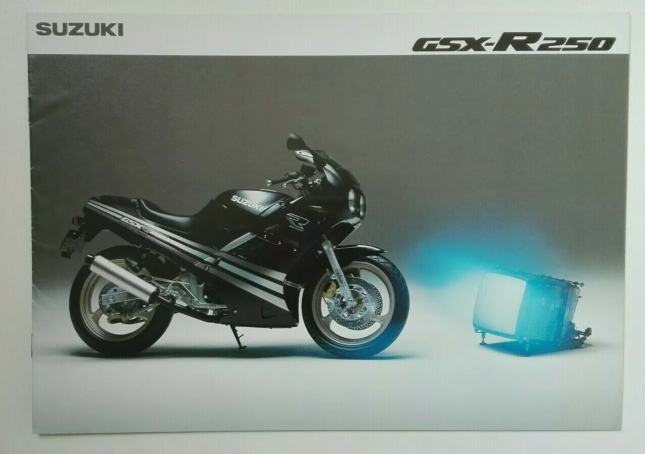 Brochure Suzuki GSX R 250 de 1988 vintage en papier d'origine collector Japon