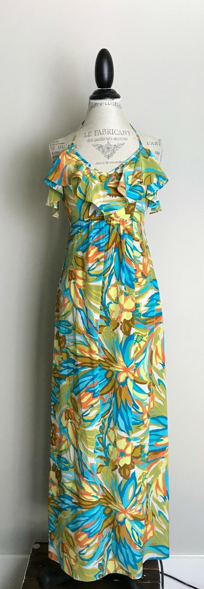 alice & trixie silk dress Alice & Trixie Silk Pink and Blue Halter Dress, M Second Serve Resale