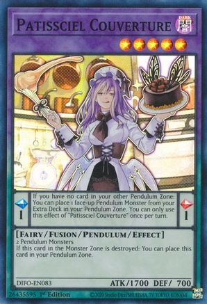 PATISSCIEL COUVERTURE DIFO-EN083 1ST ED DIMENSION FORCE YUGIOH (SUPER, NM) - Picture 1 of 1
