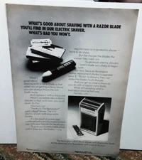 1971 Remington Razor with Disposible Blades Vintage Print Ad