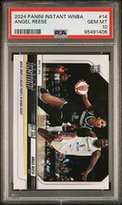 Graded 2024 Panini Instant WNBA Angel Reese #14 Rookie RC Basketball Card PSA 10