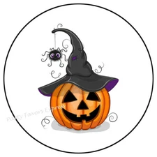 30 JACK O LANTERN HALLOWEEN ENVELOPE SEALS LABELS PARTY FAVORS STICKERS 1.5"