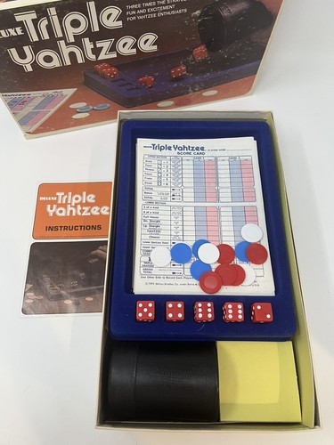 DELUXE TRIPLE YATZEE Milton Bradley 1978 completo - Foto 7 di 8