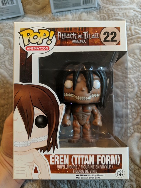 Attack on TITAN Funko Pop Animation Eren Jaeger Vinyl Figure #22 Hot Topic EXC for sale online