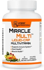 Miraclemulti Liquid Multivitamin Capsules for Men & Women - Complete Whole Fo...