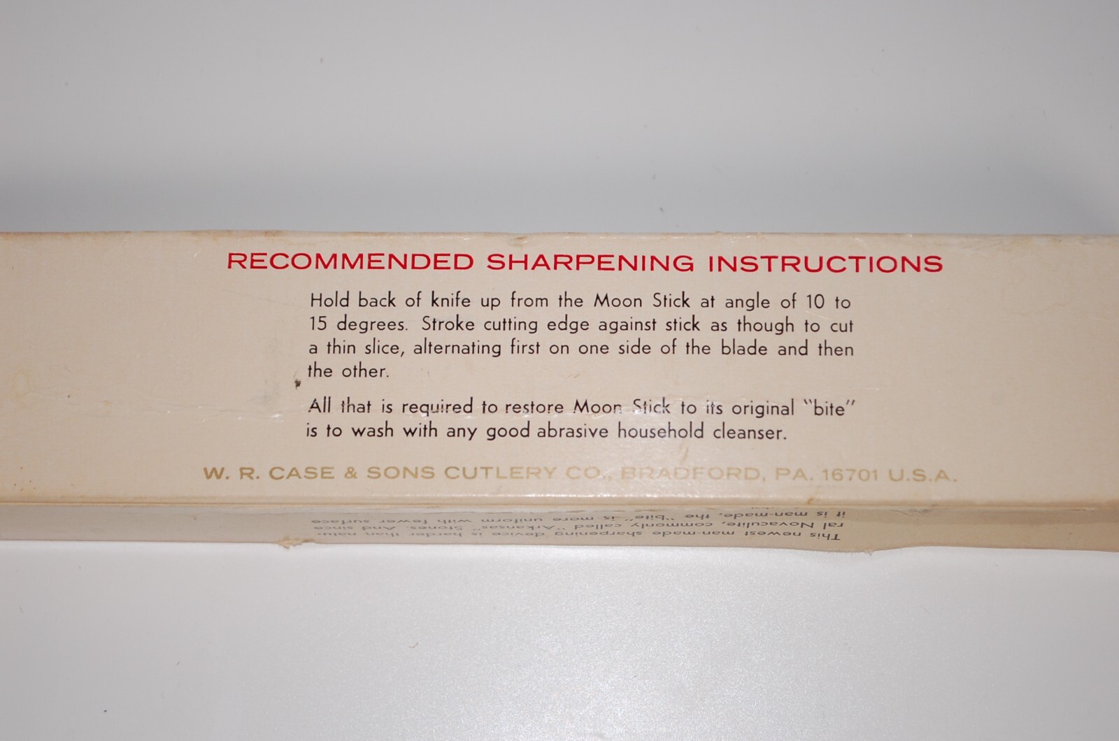 CASE XX MOON STICK Knife Sharpener Rod with Sheath and Original Box eBay