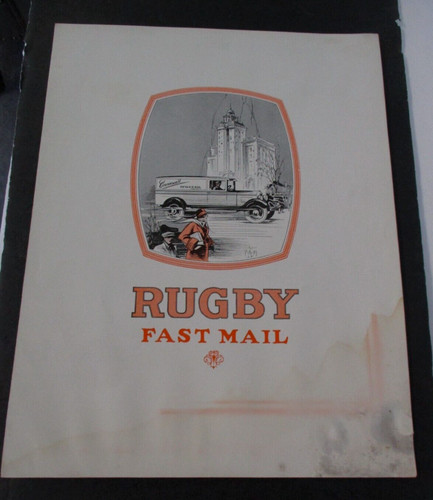 Late 1920s RUGBY Fast Mail Truck Brochure, 3/4 Ton Capacity