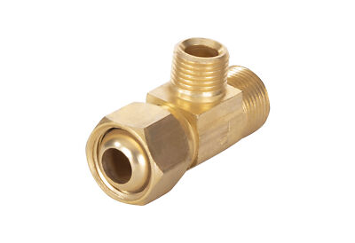 Midline Valve 3/8 in Add On Tee Fitting Split Supply Line Outlet Lead Free Brass