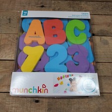 Munchkin Bathtub Fun 36 Foam Letters And Numbers 18M Float Wet Wall Cling New