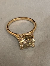 3.00 Ct Round Cut Lab Created Diamond Wedding Ring 14K Solid Yellow Gold Size 8