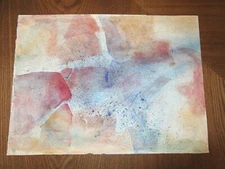 Original Watercolor By Peg Humphreys, Abstract 15" x 11"