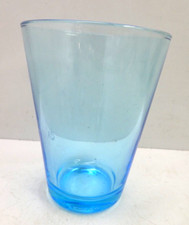 KAJ FRANCK VINTAGE PRESSED GLASS BLUE TUMBLER CUP