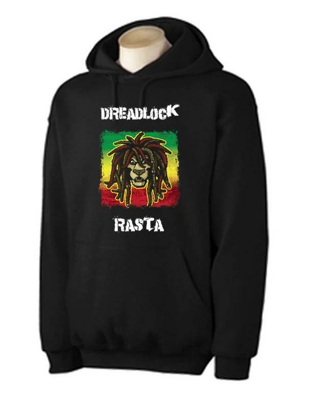 DREADLOCK RASTA HOODIE Reggae Bob Marley Rastafarian Jamaica T