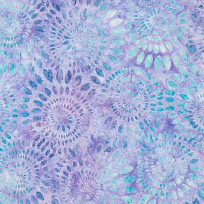Expressions Batiks | Dahlia Wisteria Sky 108'' Wide Back | Fabric by the 1/2 yard