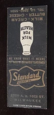 1930s Standard Dairy Co. Milk Cream Butter Cheese 2759 A. N. 10th Milwaukee WI