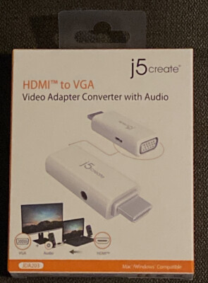 j5create HDMI To VGA Adapter**Video Adapter Converter With Audio**  