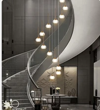 Modern Stair chandelier duplex apartment building bedroom restaurant Lighting Yc