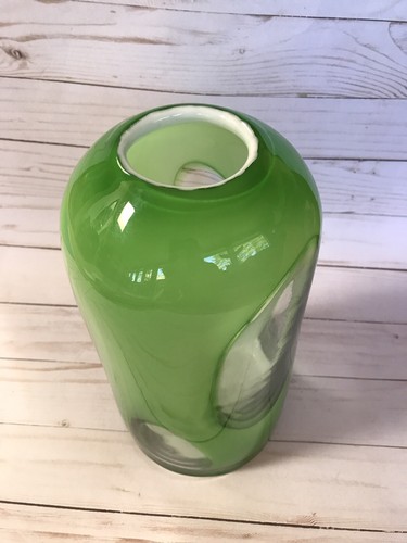 MURANO? Jarrón grande Mid Century Studio Art vidrio soplado verde 11" MCM - Imagen 5 de 10