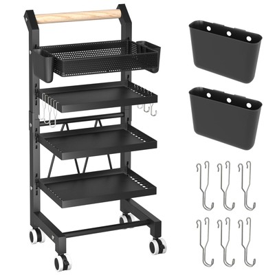 Esthetician Cart with Wheels Salon Tray Cart Salon Rolling Trolley, Hair Styl...
