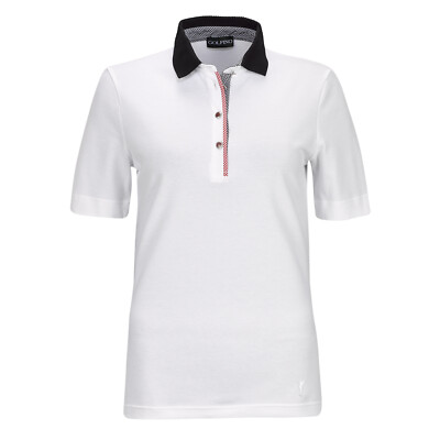 NWT Golfino Vichy Ladies white sz 4 6 8 10 12 14 Golf Polo shirt 4333923 100 