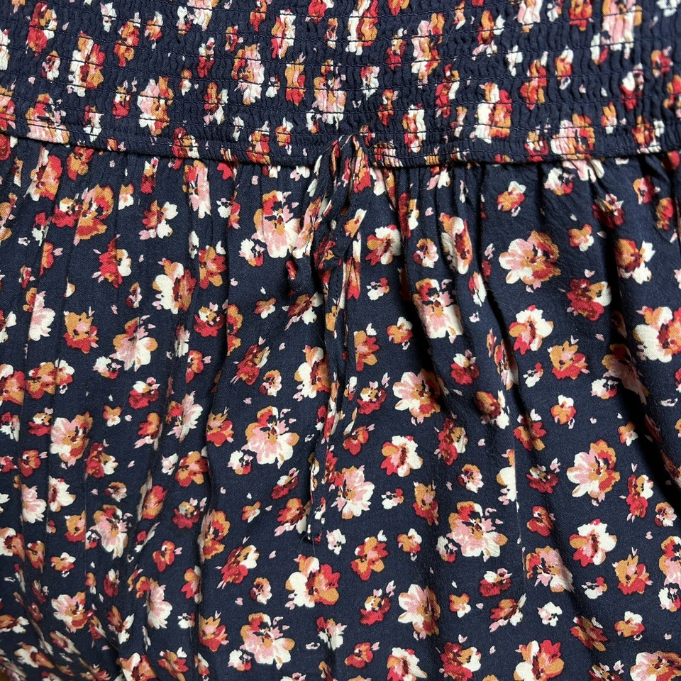 Xhilaration Juniors Niñas Vestido Sol Talla Grande Azul Estampado Floral Foto 4 de 4