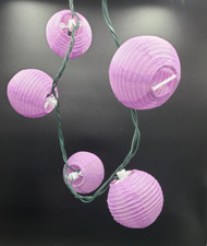 Qty 20 - Chinese Mini Paper Hanging Lanterns for Lt String 3-Inch Lilac/Mulberry