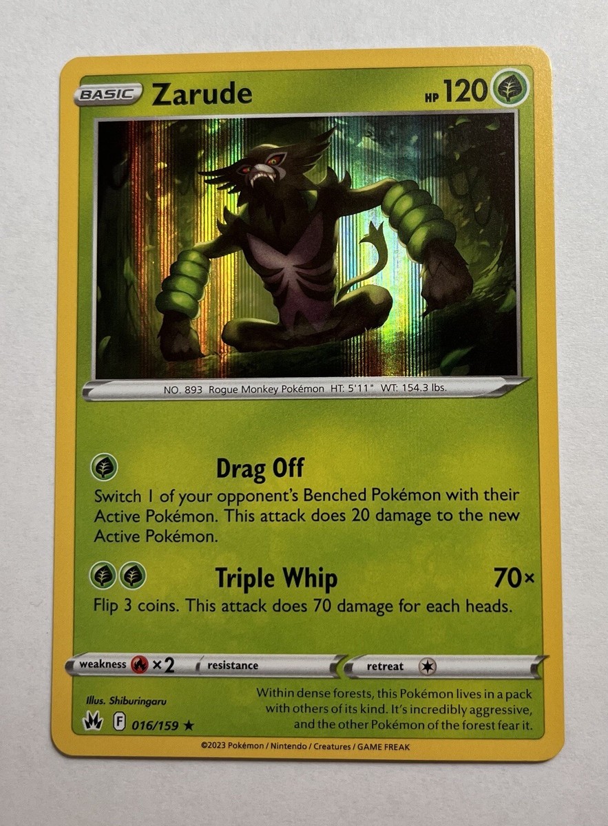 zarude pokemon card value V 2020 Sword & Shield: Vivid Voltage #167/185 Holo (Full Art) Price Guide Grass / 110 / Basic Zarude [Reverse Holo] #16 Prices
