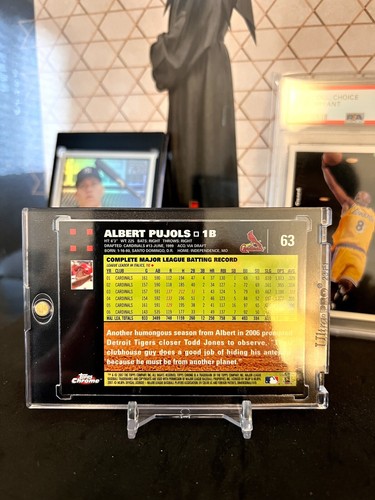 ⭐️ ALBERT PUJOLS 2007 TOPPS CHROME #63 FUTURE HOF RETIRED BASEBALL CARD 🔥⚾️ - Picture 2 of 2