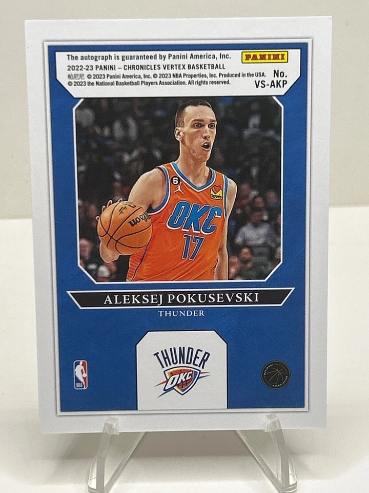 2022-23 Panini Chronicles Vertex Signatures Aleksej Pokusevski AUTO #VS-AKP - Image 2 of 2