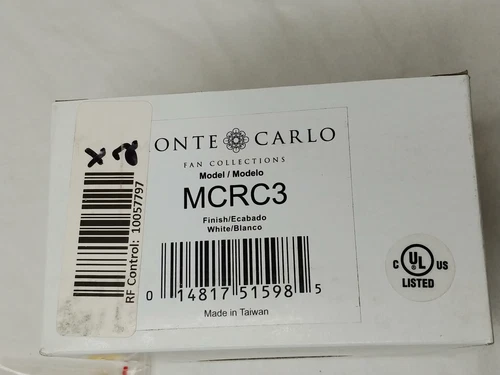 Monte Carlo Fans MCRC3 Accessory - Hard Wired Wall Remote Control/Receiver - Picture 6 of 6