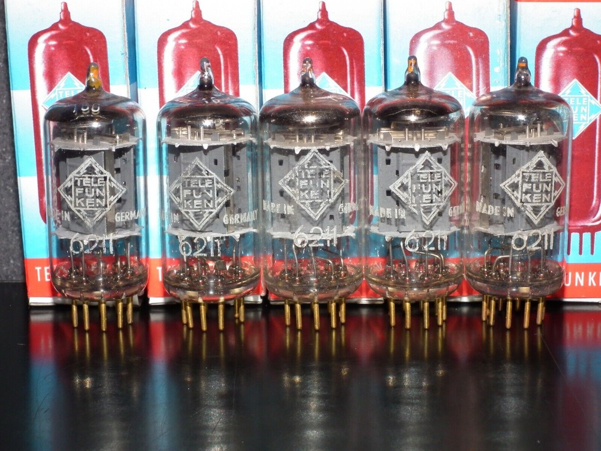 Platinum Matched Pair 6211 Telefunken ~ECC82 Tested NOS DB Gold