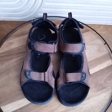 Ecco Sandals Mens 9-9.5 EU 43 Brown Off Road Yucatan Receptor Hiking