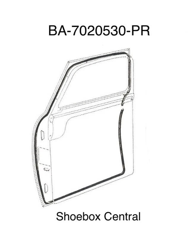 1952 1953 1954 Ford Two Door Sedan Door Seals Rubber Weatherstripping - Image 3 of 3