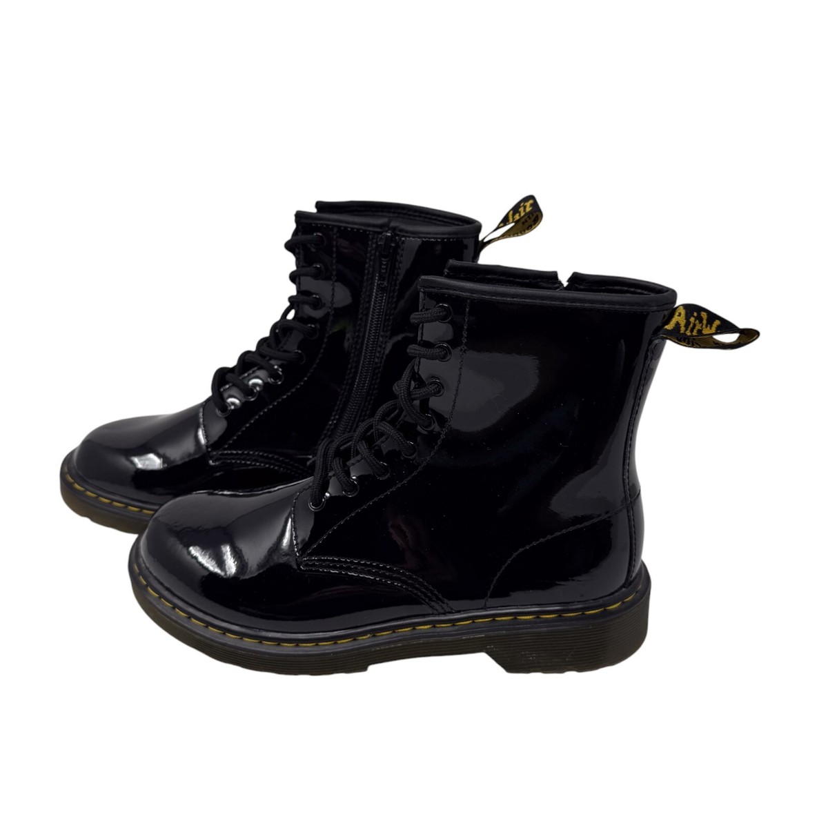 Dr. Doc Martens 1460 Y Women's Size 6 Lace Up Boots Black Patent Leather  Shoes | eBay