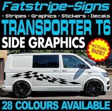 to fit VW TRANSPORTER T6 GRAPHICS STICKERS STRIPES DECALS DAY VAN CAMPER SWB LWB