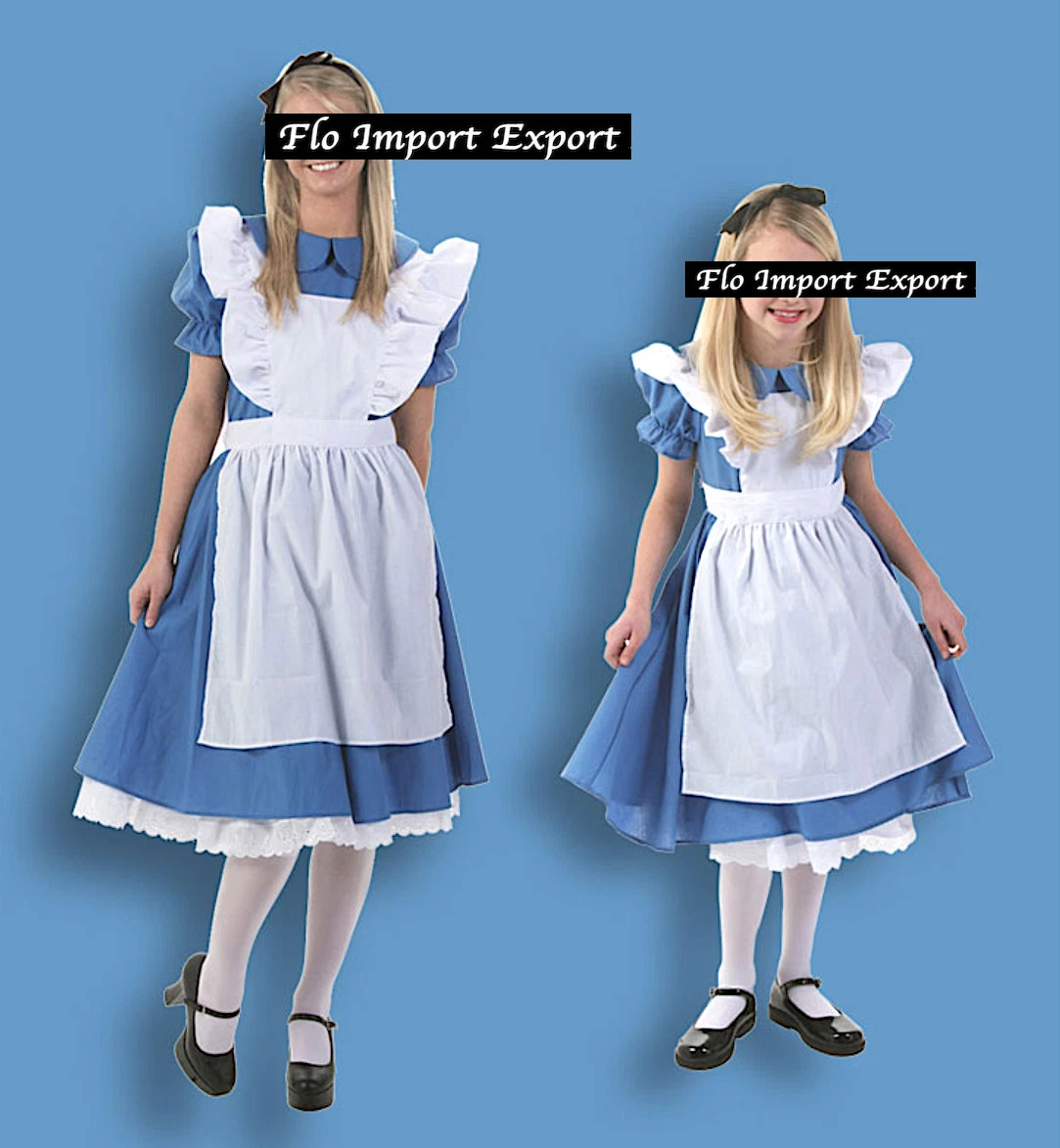 Alice Vestito Carnevale Donna Bambina Child Woman Alice Cosplay