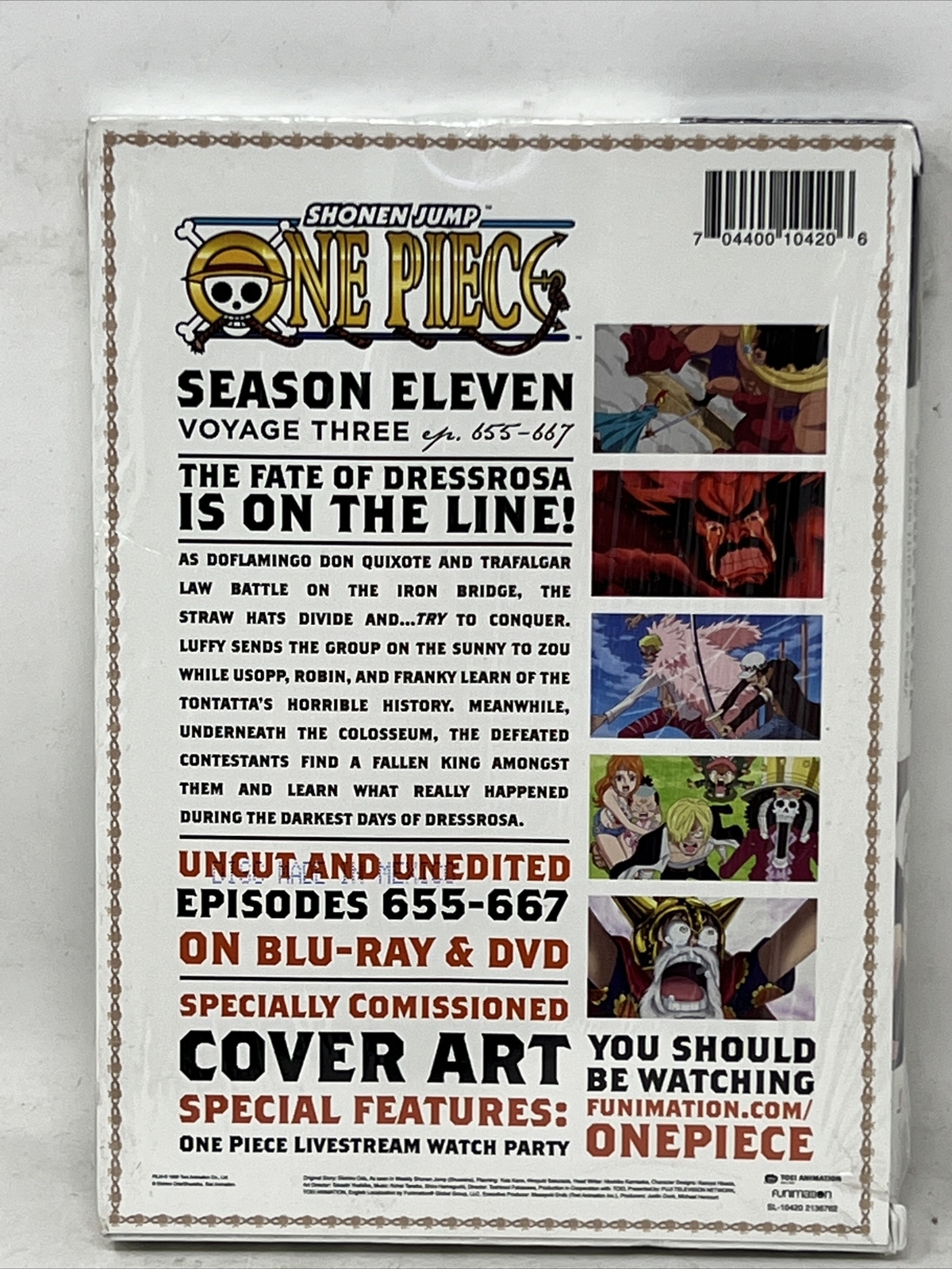 One Piece Season 11: Voyage Three 655-667 Blu-ray + DVD 704400104206 | eBay