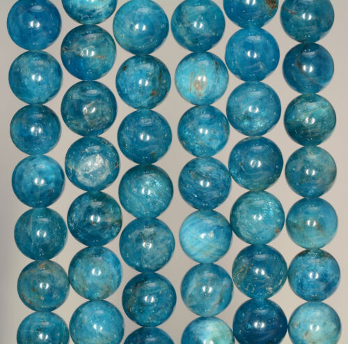8MM Blue Apatite Gemstone Grade AAA Round 15 inch Full Strand (80005811-117) - Picture 1 of 4
