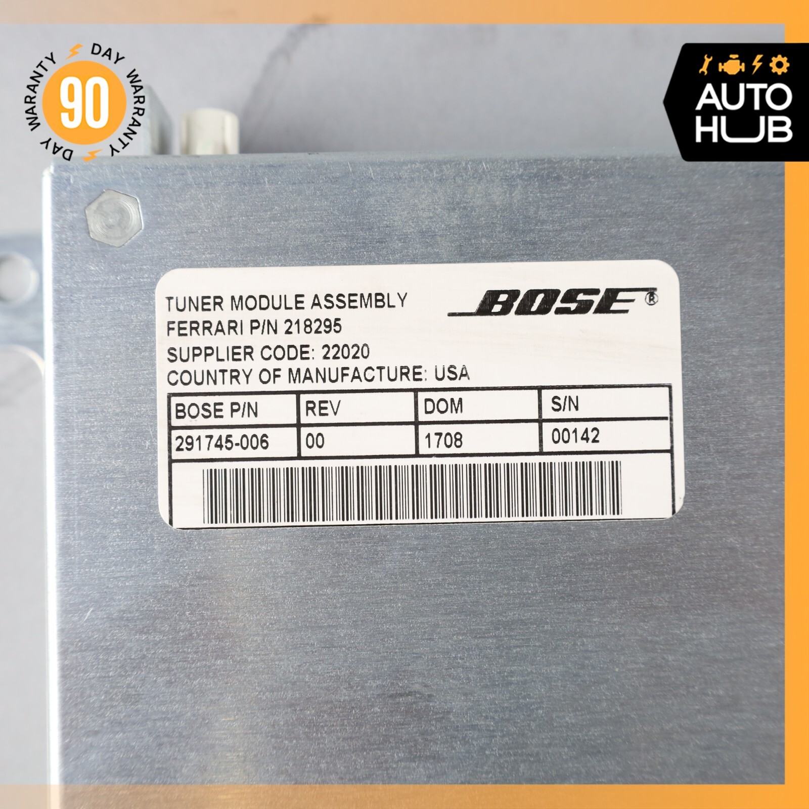 09-13 Maserati Quattroporte M139 Audio Tuner Controle Module Bose 218295 OEM 72k