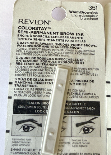 Revlon Colorstay Semi-Permanent Brow Ink Lot of 2 #351 Warm Brown Ink 0.09 Fl oz - Picture 5 of 6