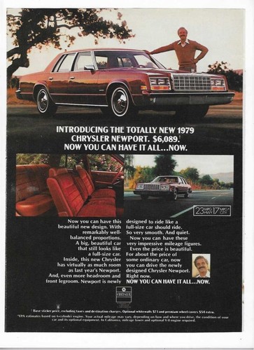 1978 Chrysler Newport Vintage Print Advertising