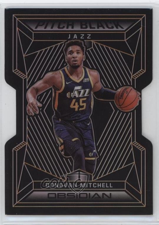 2019 Panini Obsidian Pitch Black Electric Etch Orange 20/35 Donovan Mitchell hs9